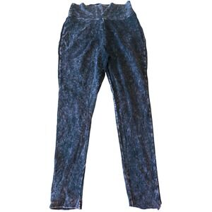 ZENANA SIGNATURE Women's pink ‎ Acid Wash Leggings Pants Size L Cotton Spandex